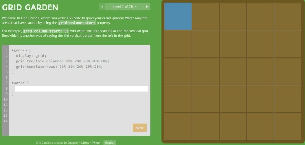 grid garden 1024x486 - 12 Sites Para Aprender a Programar jogando