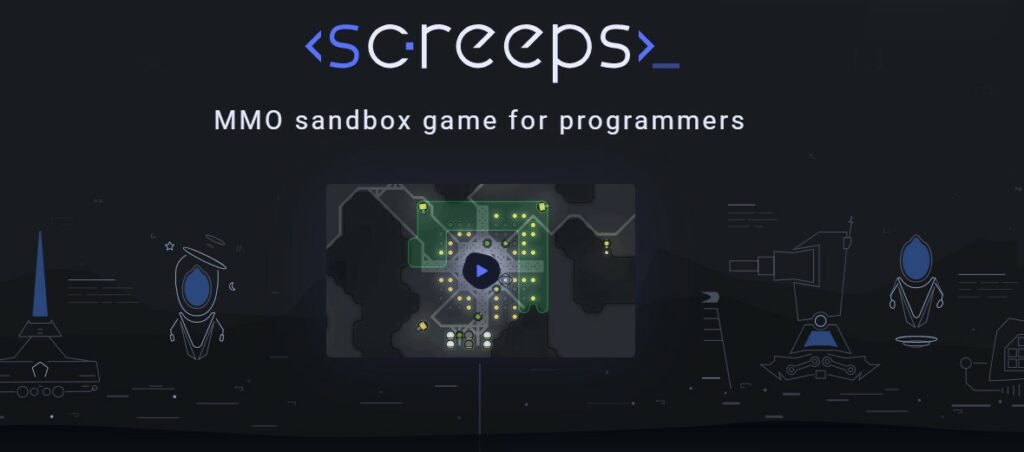 screeps 1024x452 - 12 Sites Para Aprender a Programar jogando