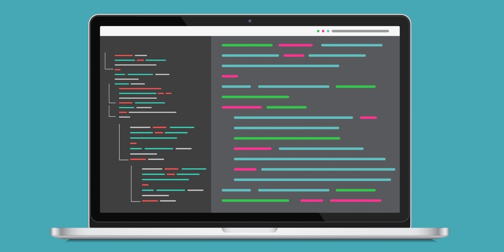 Vector,Laptop,Coding,Concept.,Web,Developer,,Design,,Programming.,Laptop,Screen Editores de Código Online: Conheça os 10 Melhores